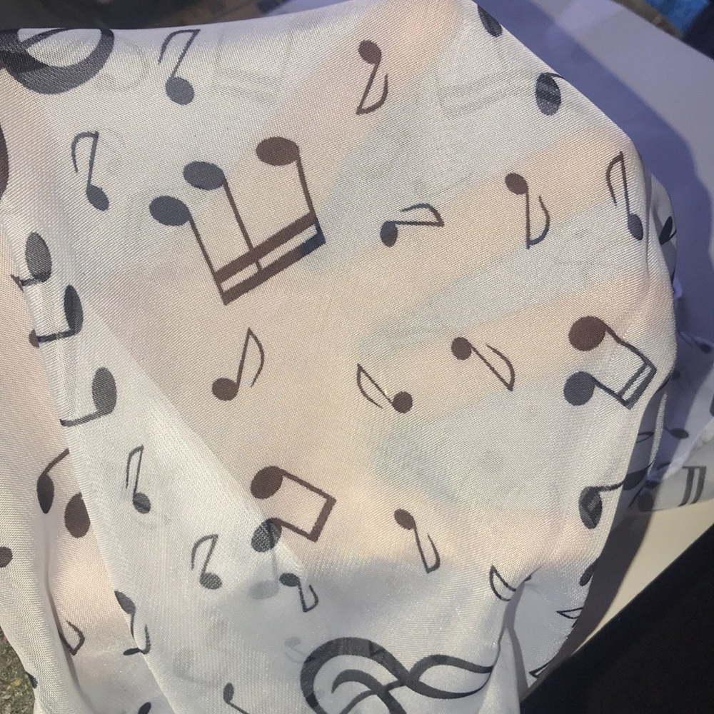 Women’s NIP Musical Note Scarf - Picture 4 of 4